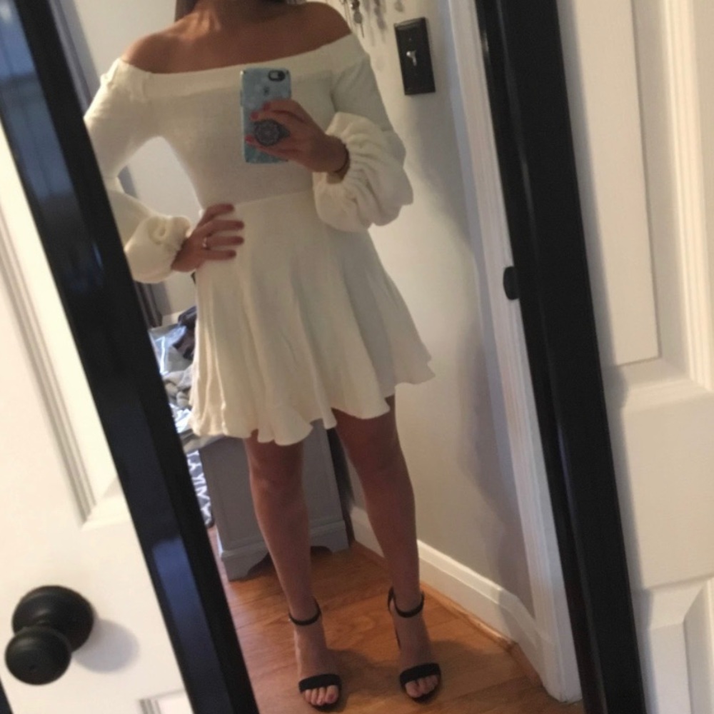 White off the shoulders dress